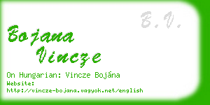 bojana vincze business card